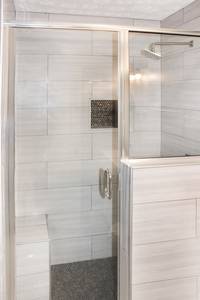 Wolff Lodge bathroom one with walk in shower