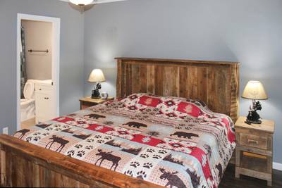 Wolff Lodge bedroom two with king size bed