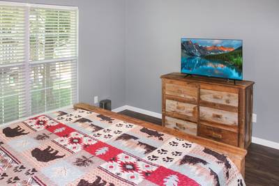 Wolff Lodge bedroom two with flat screen TV