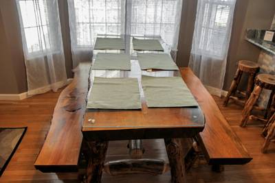 Alluring River custom built dining table