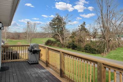 Alluring River main level back deck