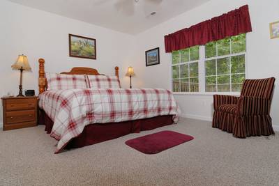 Henderson's Riverside bedroom two with king size bed