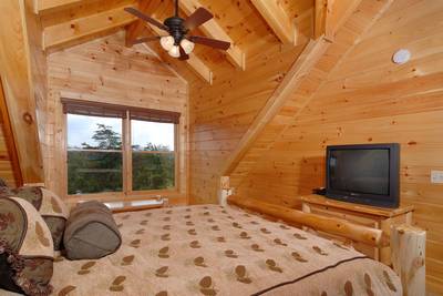 A Cabin of Dreams upper level bedroom