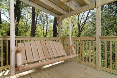 Cozy Bear Escape back deck with swing
