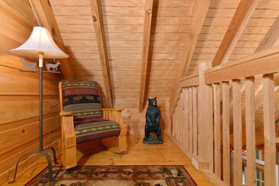 Beary Beary Special upper level loft area with chair