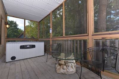 Mountain Side lower level screened in back deck