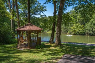 aney Creek Mountain Area community gazebo and fully stocked catch and release fishing pond