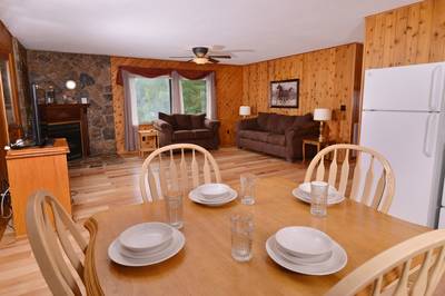 Lakeview dining table and living room