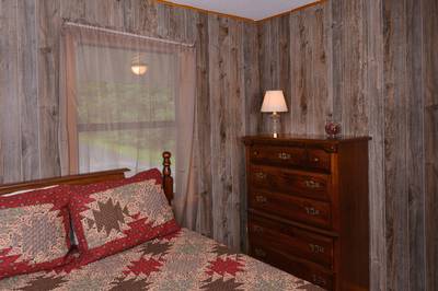 Lakeview bedroom with king size bed