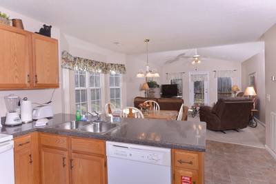 River Escape fully furnished kitchen and living room