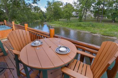 Down by the River back deck with river view