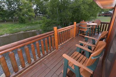 Down by the River back deck overlooking river